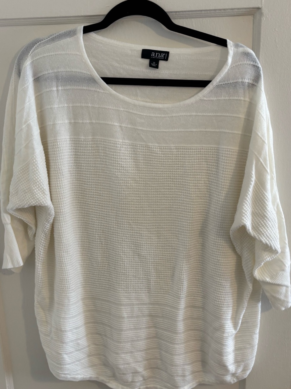 a.n.a Women’s White Crewneck Sweater